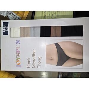 Joyspun 6 Pair Microfiber Thong Underwear Set - XXXL (22)‎